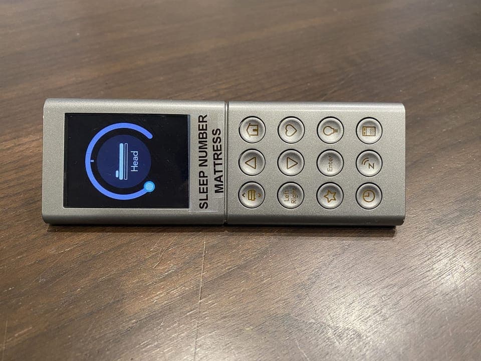 CalKing bed has a Sleep Number mattress.  Each side can be adjusted separately for firmness.  Download SleepIQ app or use remote.