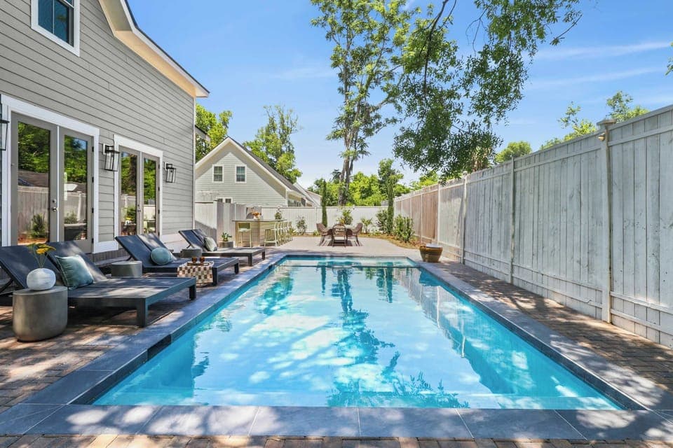 Fenced Backyard | Seasonal Heated Pool & Built-in Spa | Private Outdoor Space | One of Two Identical Pool Areas