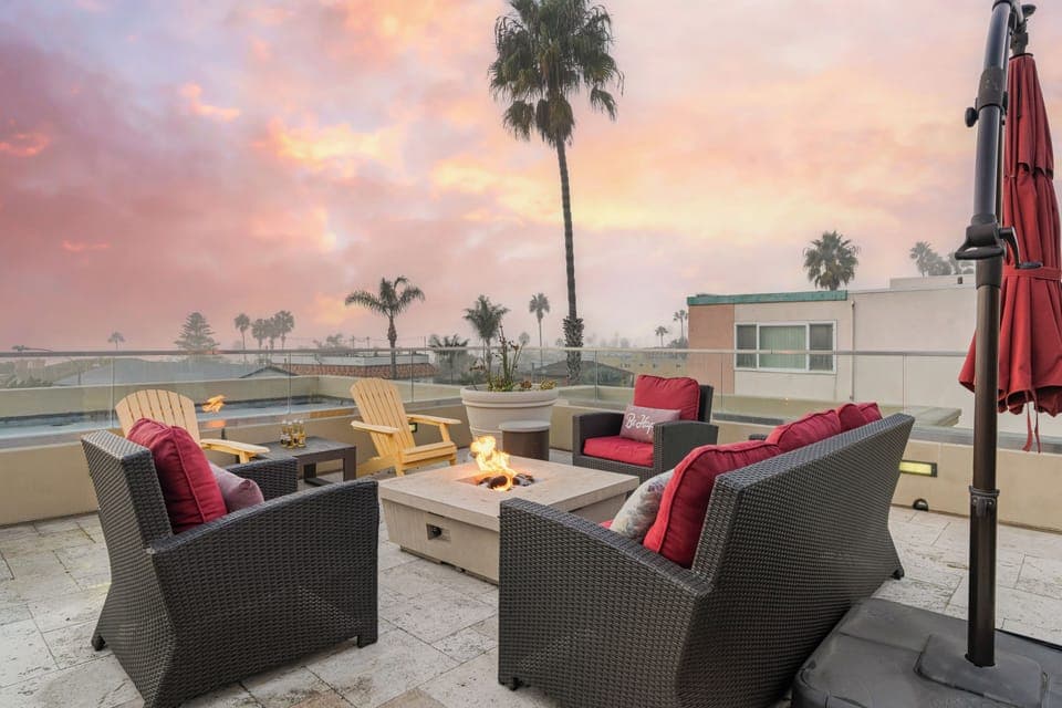 Incredible rooftop patio.