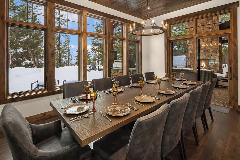 Kokanee Ridge: - Elegant dining room with seating for 12.