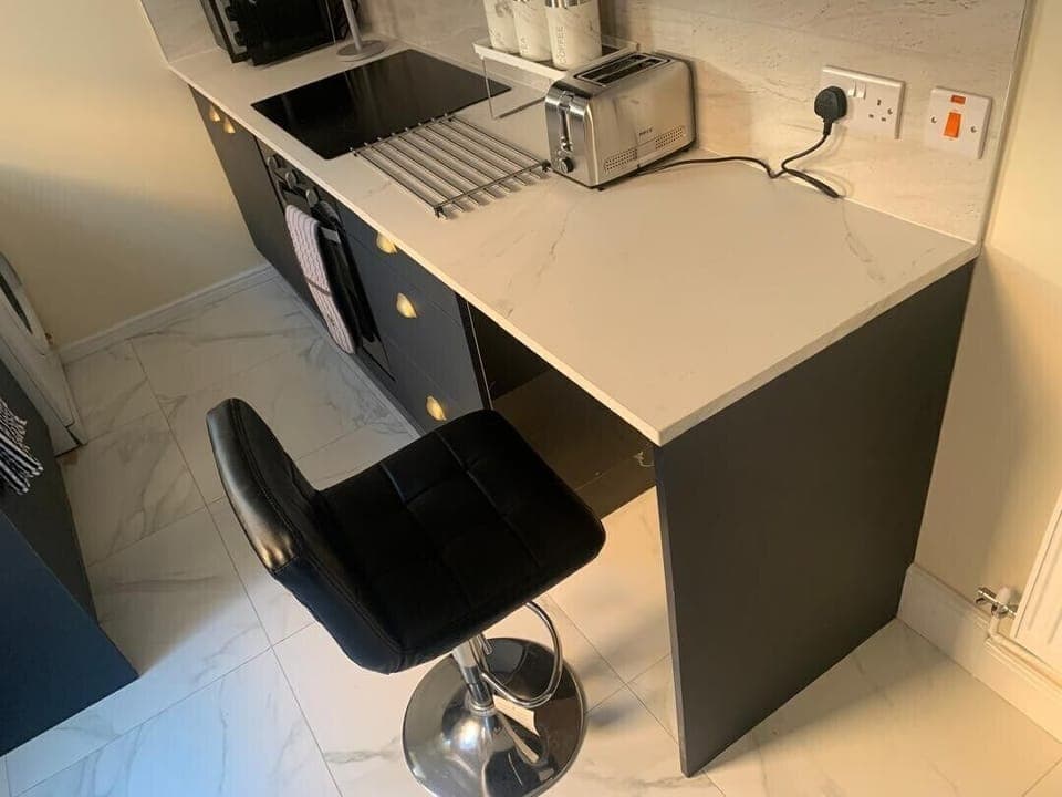 Snug breakfast nook for having that quick meal on the go!