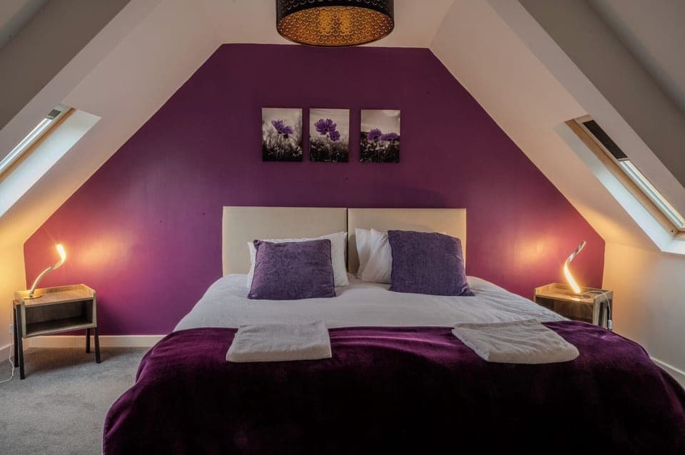 Spacious double bedroom.