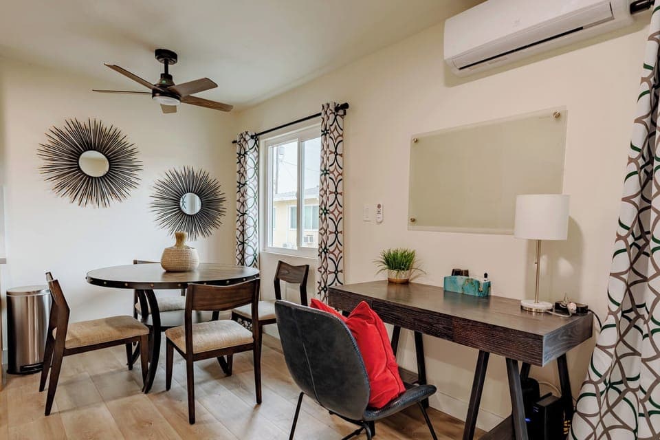 Spacious work space.