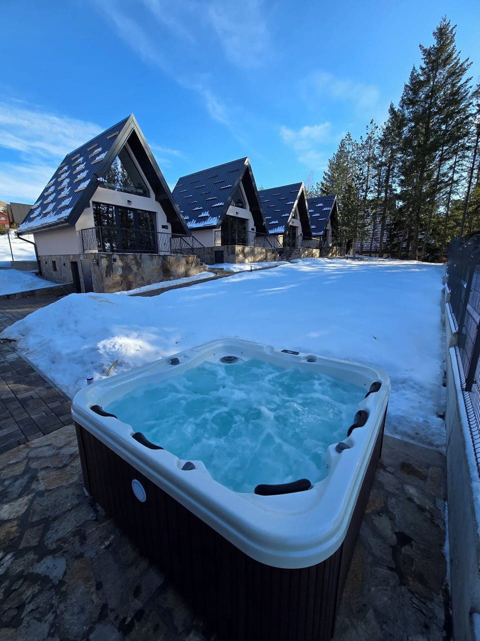 View from the Outdoor Spa towards the Houses