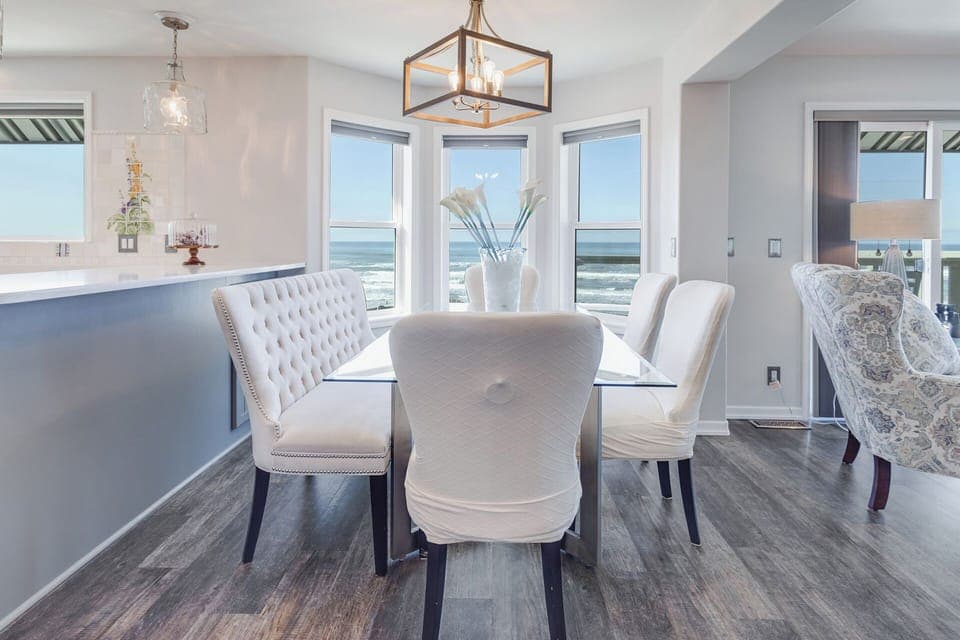 Beautiful dining inside for a wonderfully planned meal.