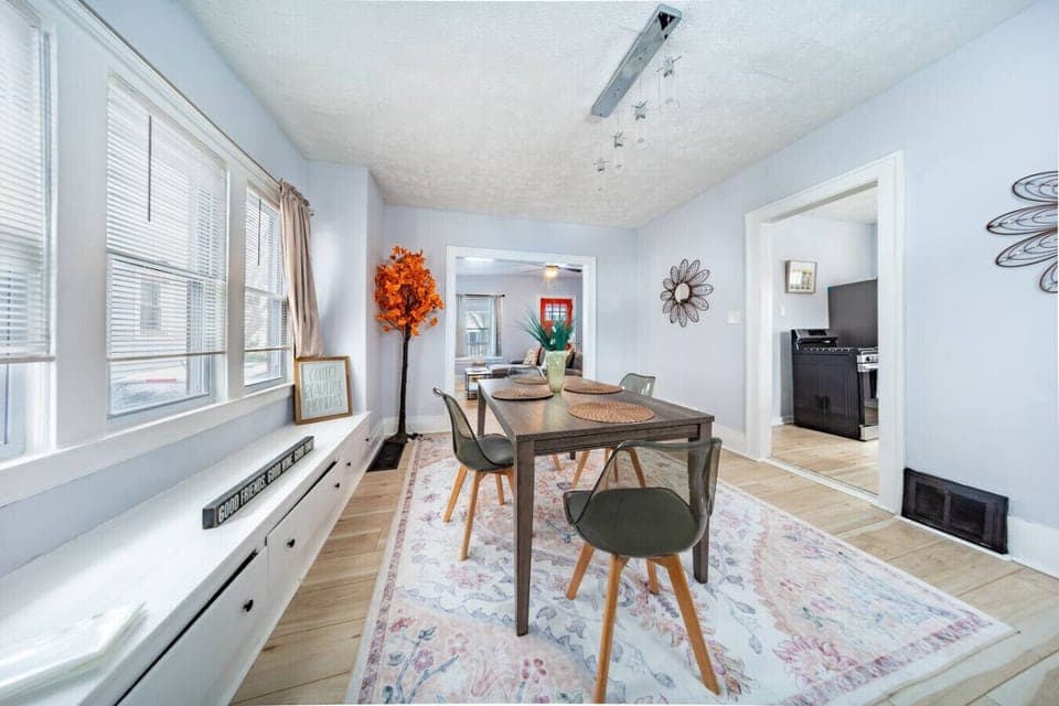 Gather for a meal in the dining room