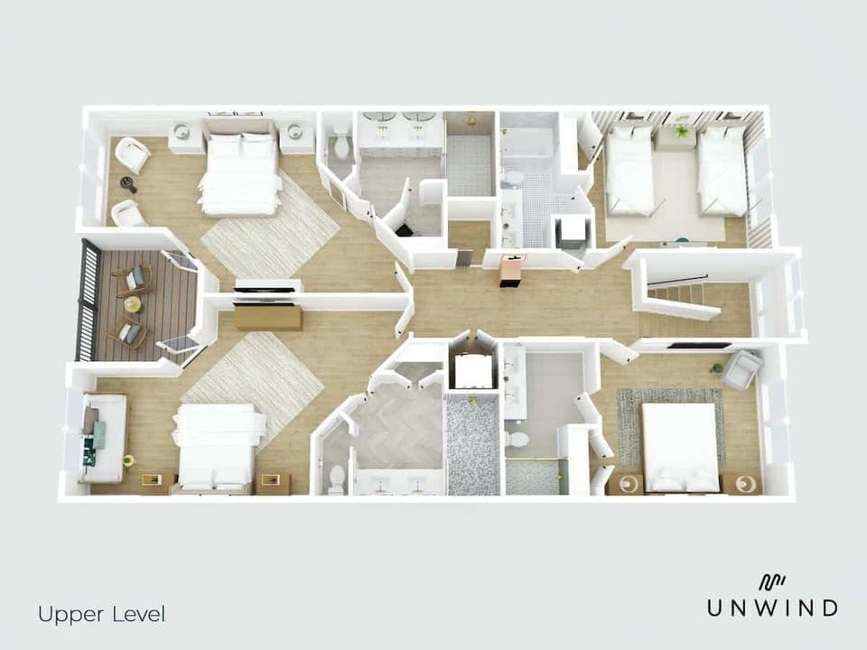 Upper level floor plan