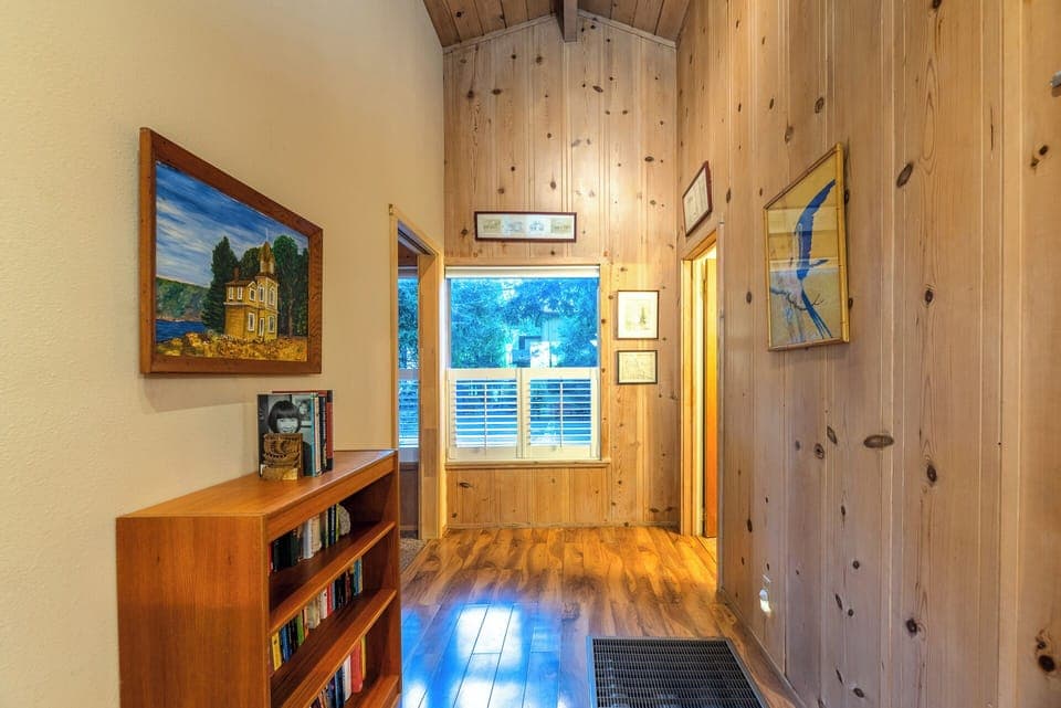 Down the hall to the bedrooms and bath