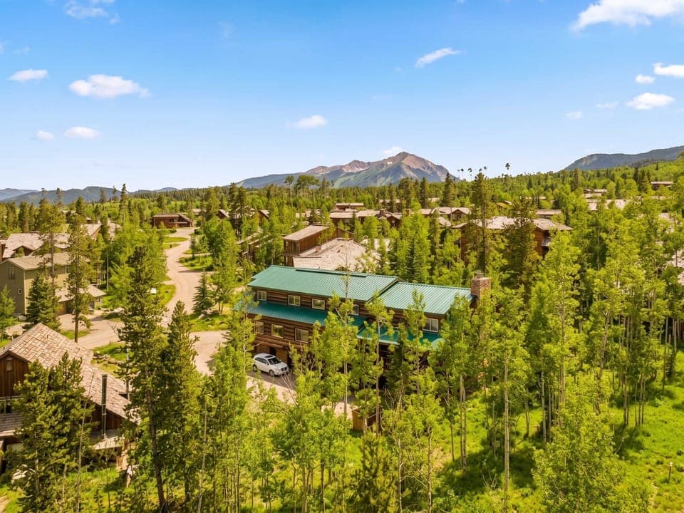 Aerial view of the cabin