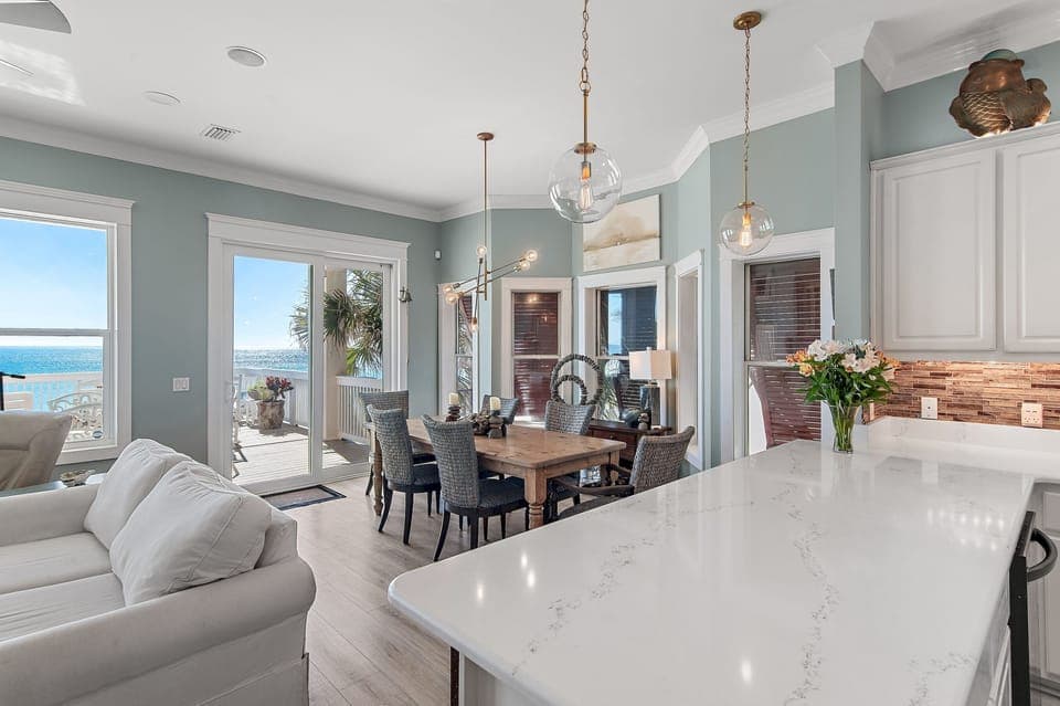 Anchor Cliff-Seacrest-Second Floor Kitchen and Dining - Anchor Cliff-Seacrest-Second Floor Kitchen and Dining