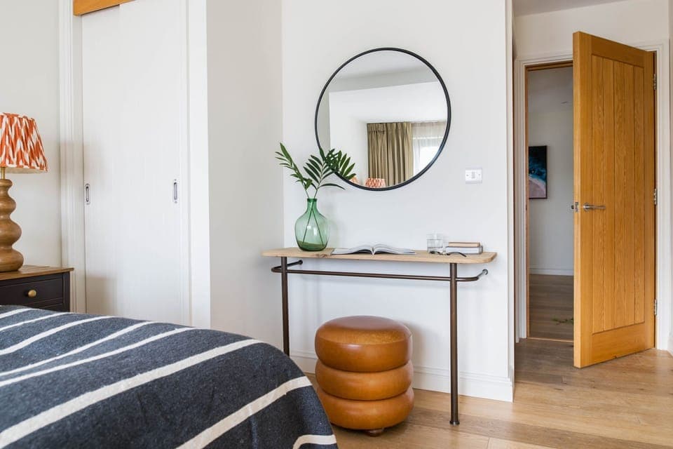 Bedroom at Mabyn, The Village, Watergate Bay, self catering with Beach Retreats.