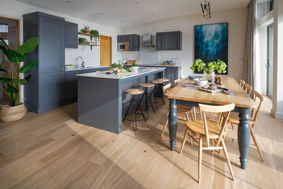 Living room at Mabyn, The Village, Watergate Bay, self catering with Beach Retreats.