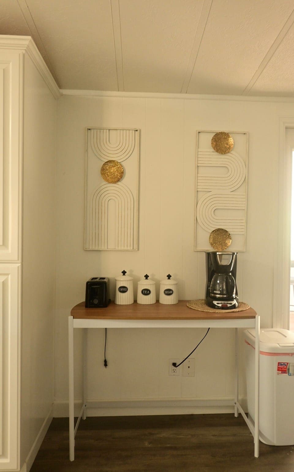 Complimentary coffee station