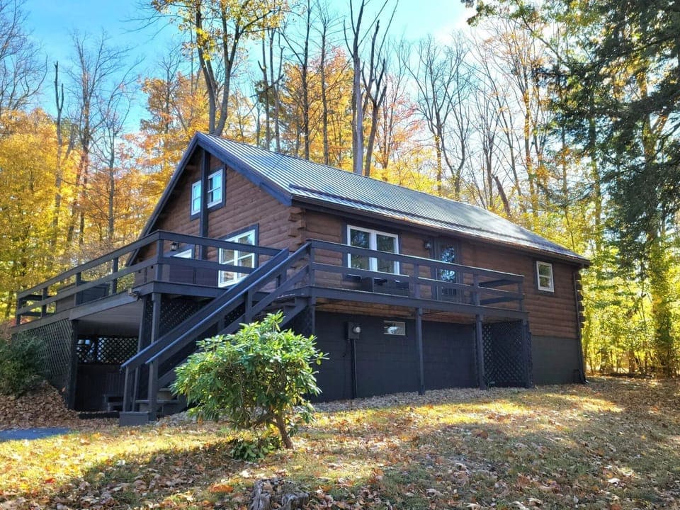 Front of House with Wrap Around Deck