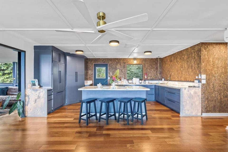 Large open kitchen recently remodeled with designer appliances