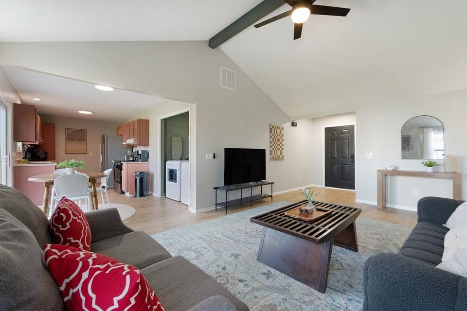 Relax and unwind in this bright, airy living room- perfect for cozy evenings. Your home away from home. 