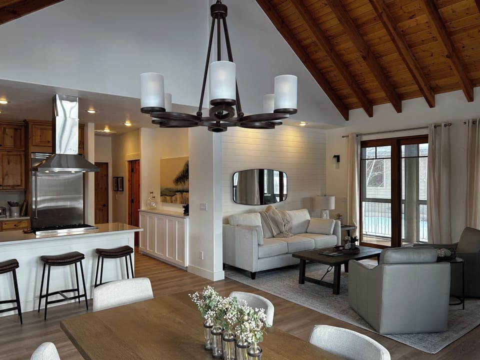 kitchen, Living, and Dining Room