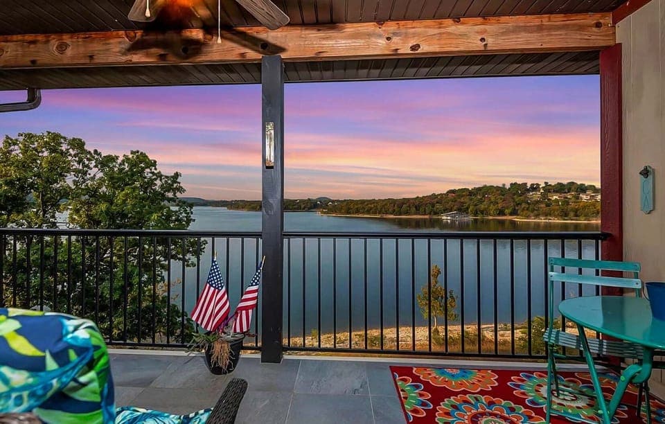 Stunning view of the lake off of the balcony