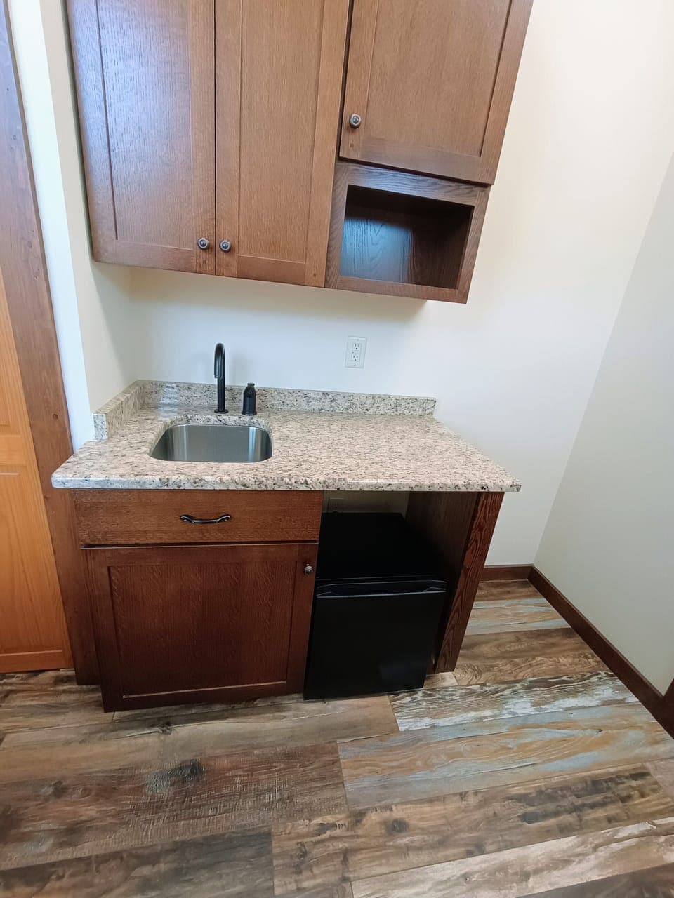 Mini-fridge in walk-in closet upstairs