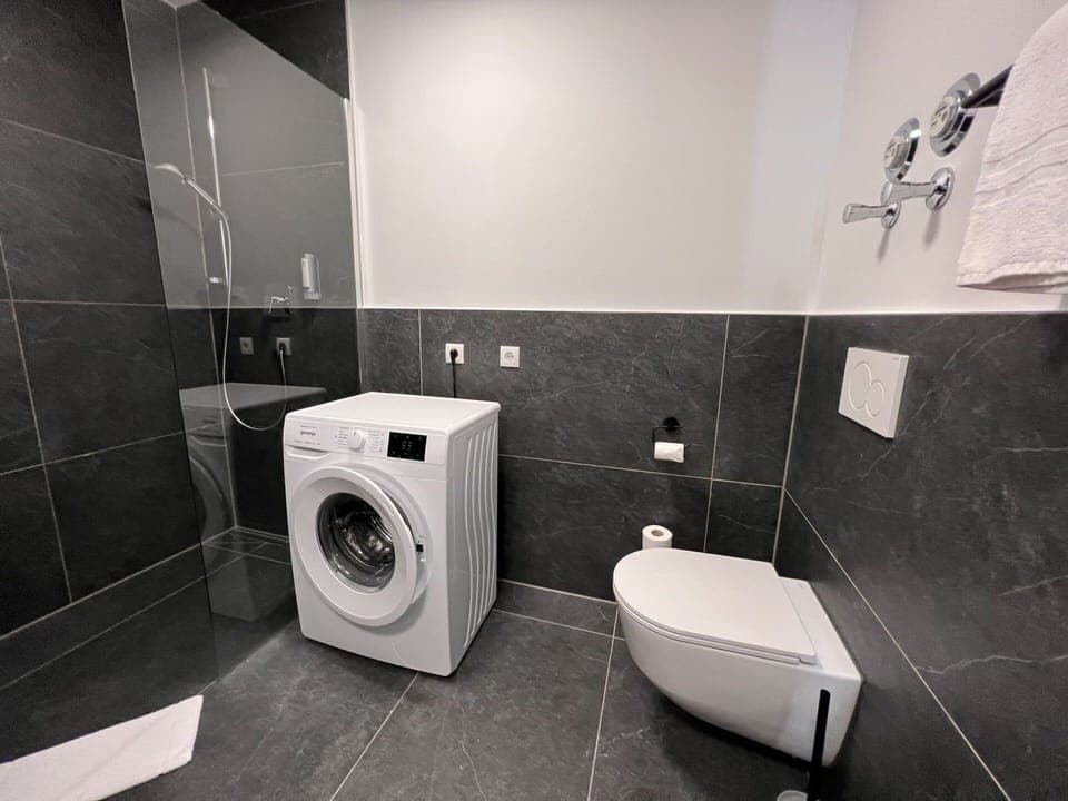 Property, White, Plumbing Fixture, Toilet Seat, Toilet, Bathroom, Black, Building, House, Purple