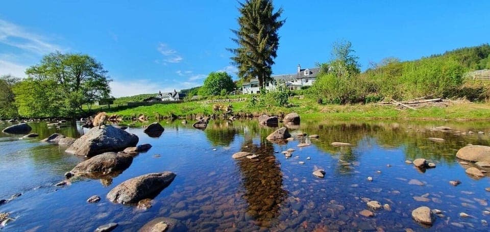 River Black Water at the bottom of the rear grounds