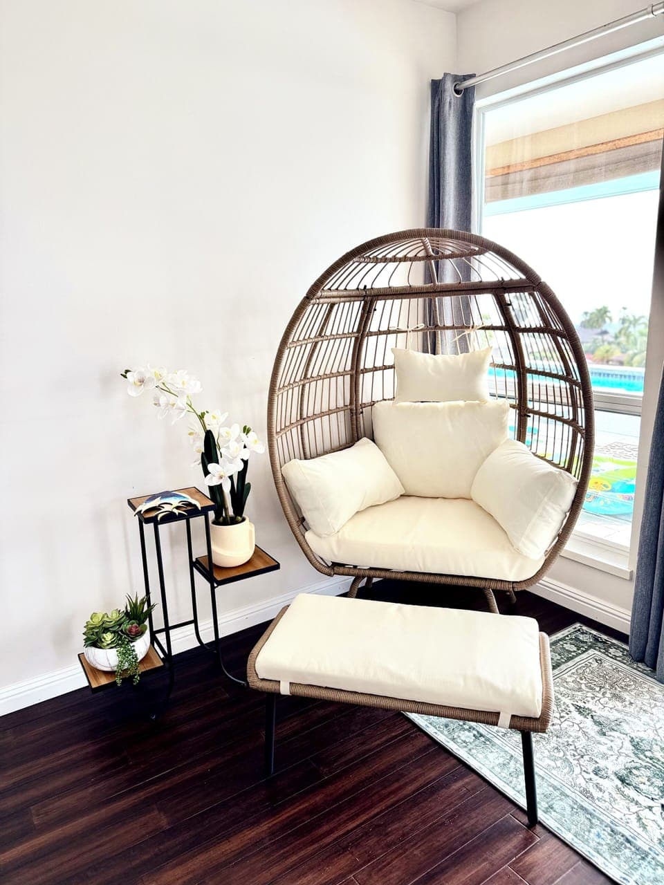 Egg Chair in the Master Bedroom