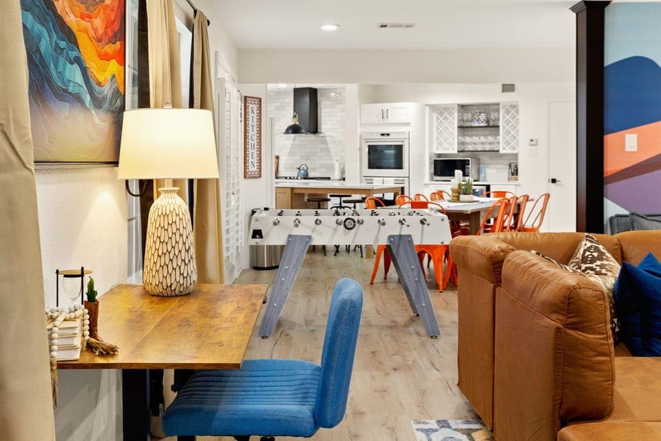 Win or lose, it’s all about having fun, making memories, and enjoying quality time together in this cozy and stylish vacation home. Let the games begin! 