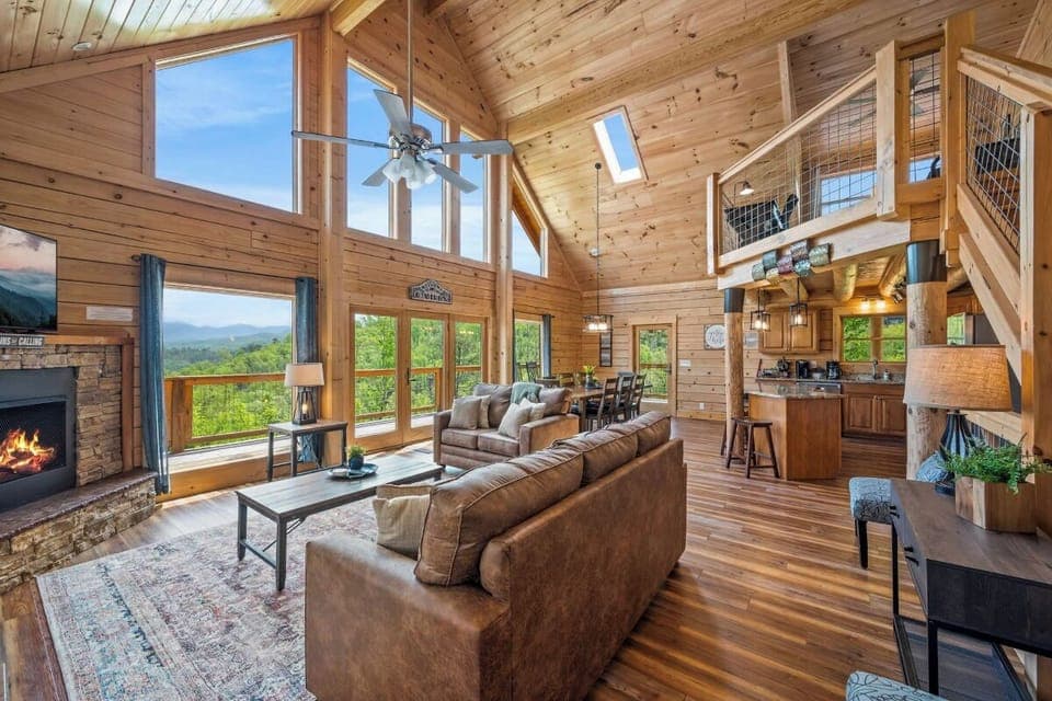 Rustic Retreat's cozy living area