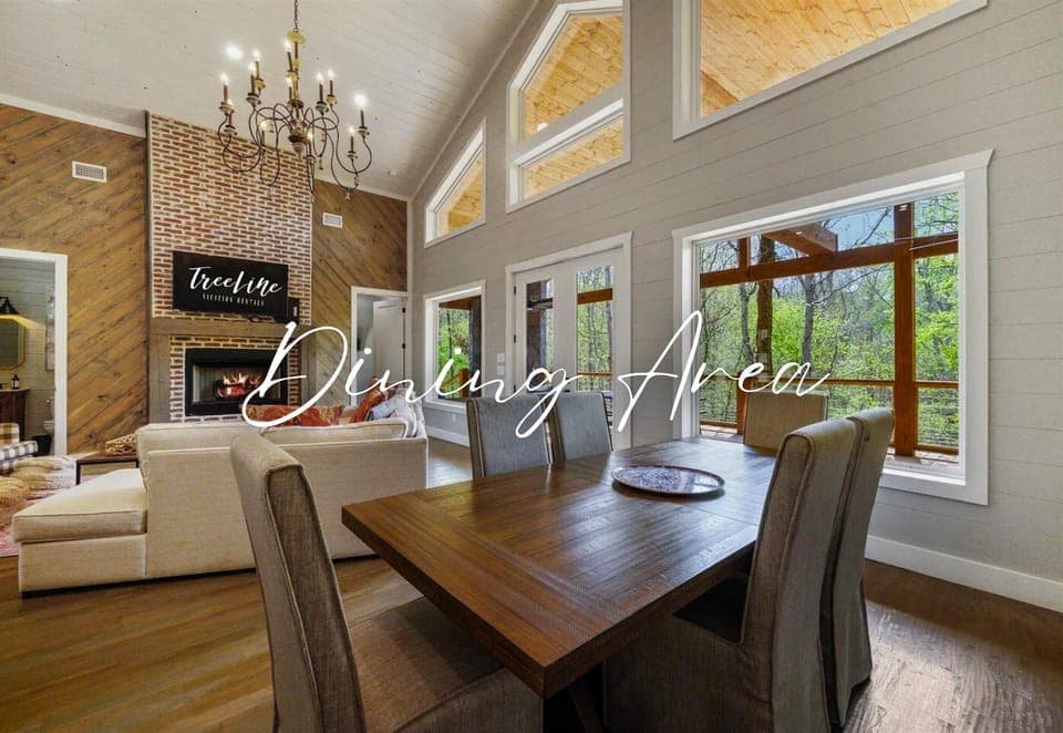 Savor your morning coffee in the dining area, with views that invite the outside in.