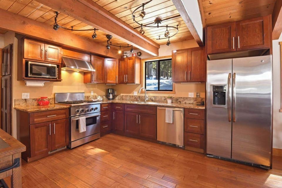 Explore culinary creations in the fully equipped kitchen