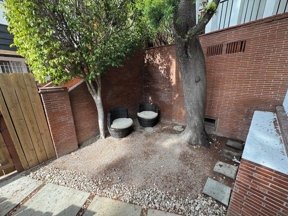 Gated private patio