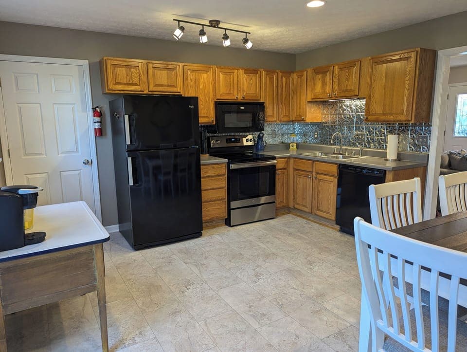 Fully stocked kitchen