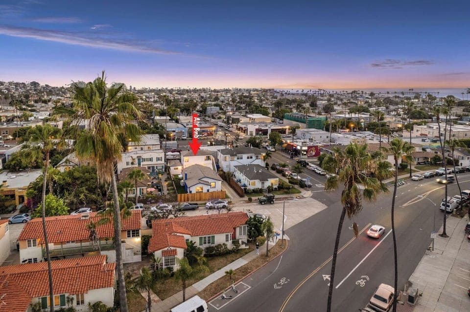 This rental is for the downstairs apartment in the back building. There are 2 other units on the property.