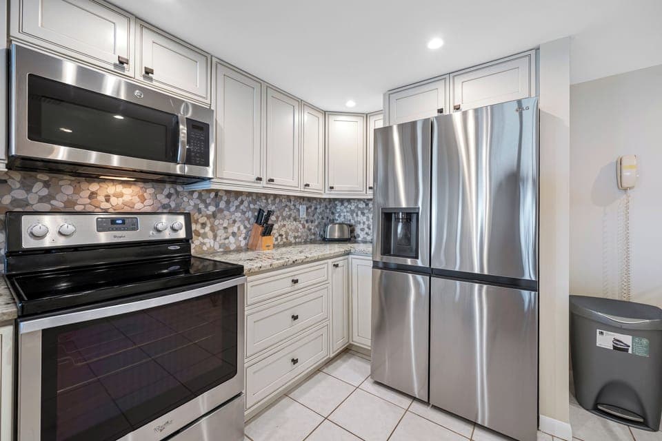 Kitchen with granite countertops