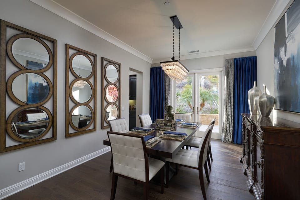 Dining Room with China Plates seats 8