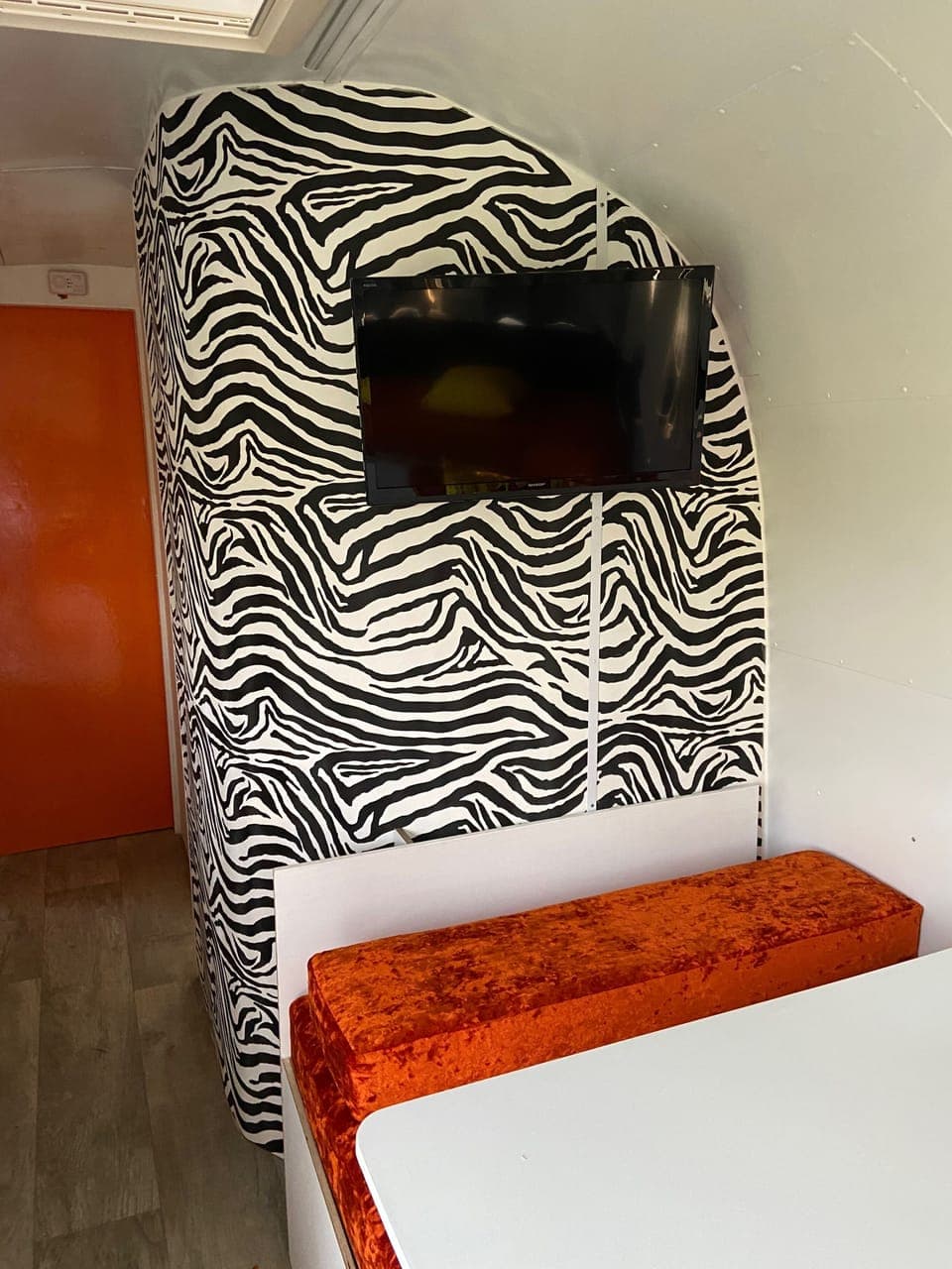 Seating with TV and surround sound