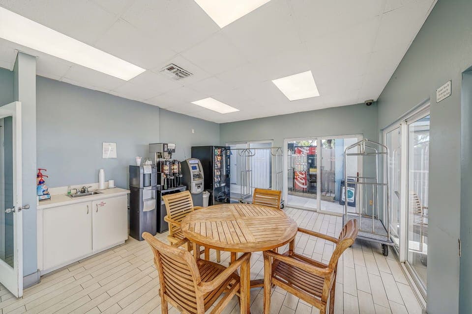 Gather casually for snacks and coffee in the shared lounge.