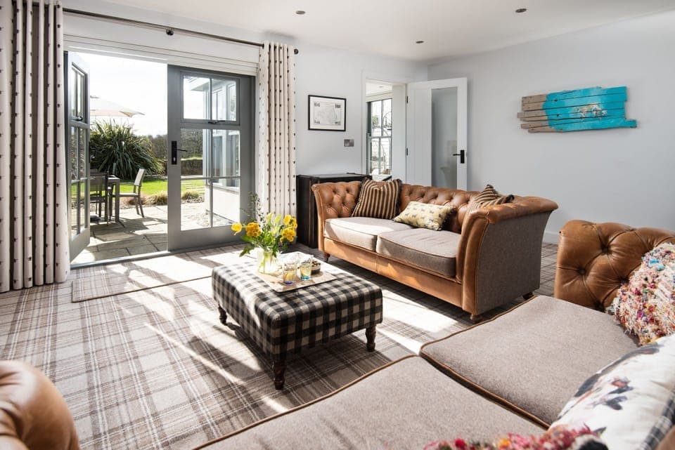 Number Nine - the comfortable and sunny lounge with direct garden access