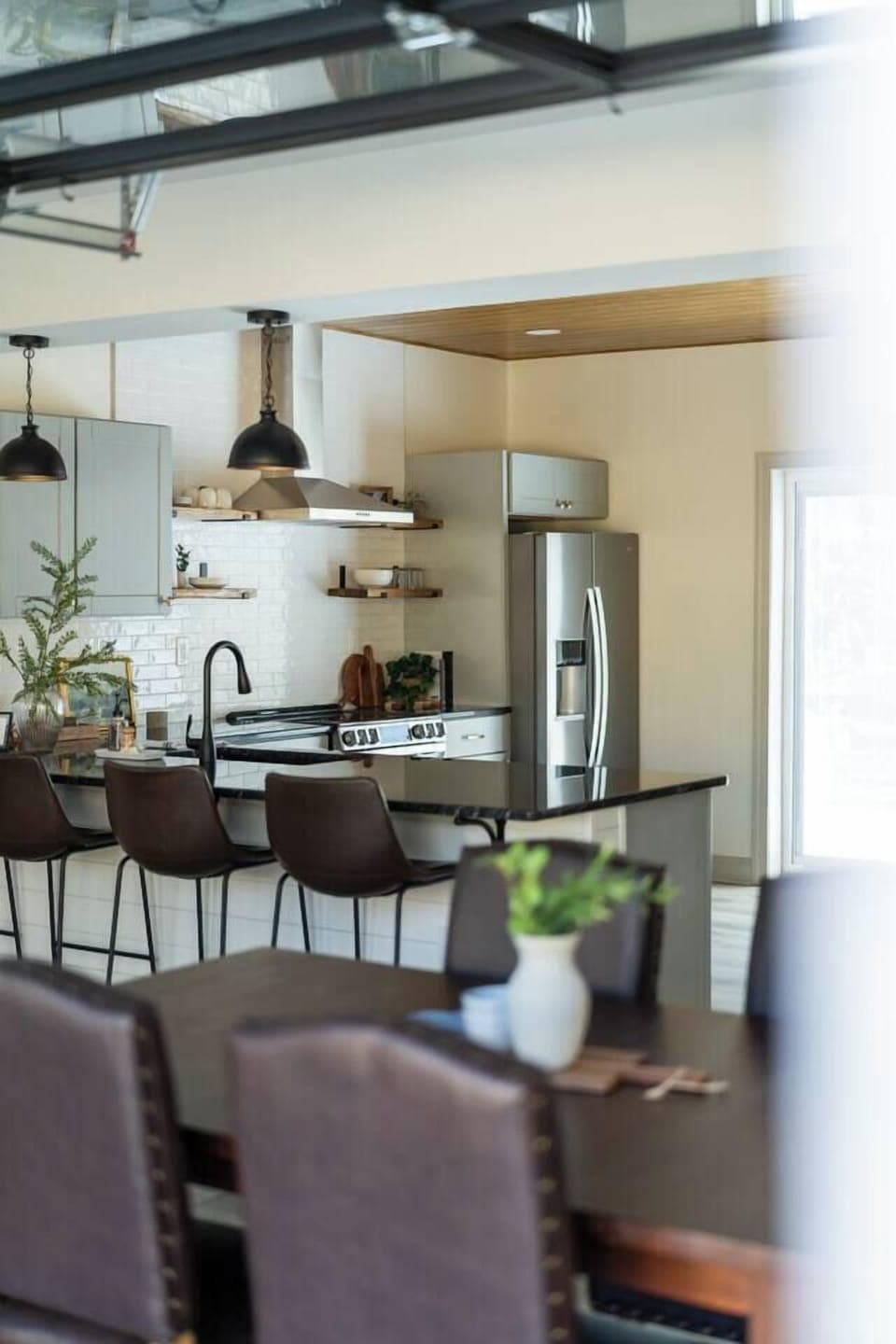 kitchen and dining
