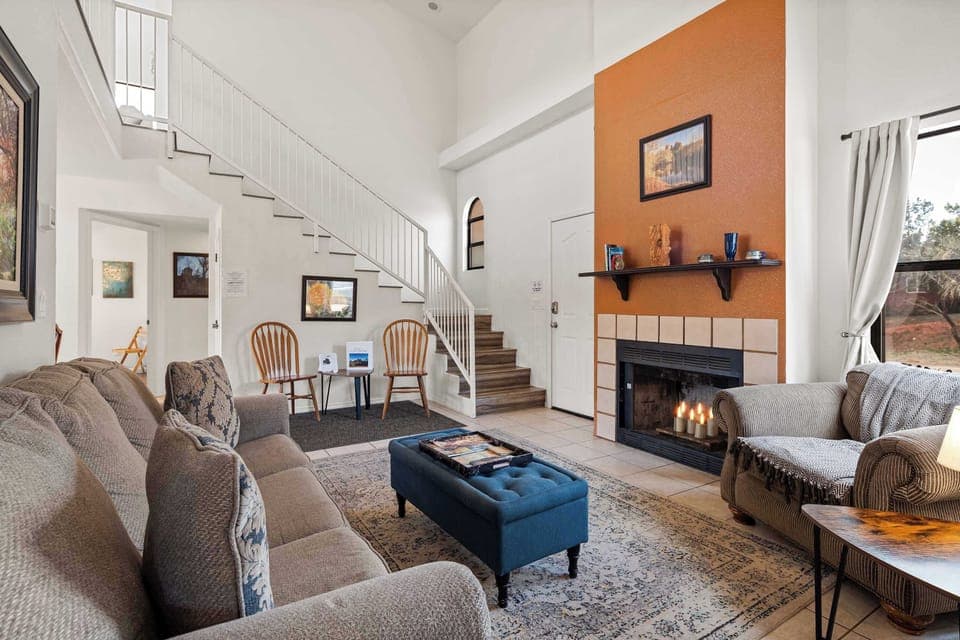 Spacious living area for relaxing and enjoying company.