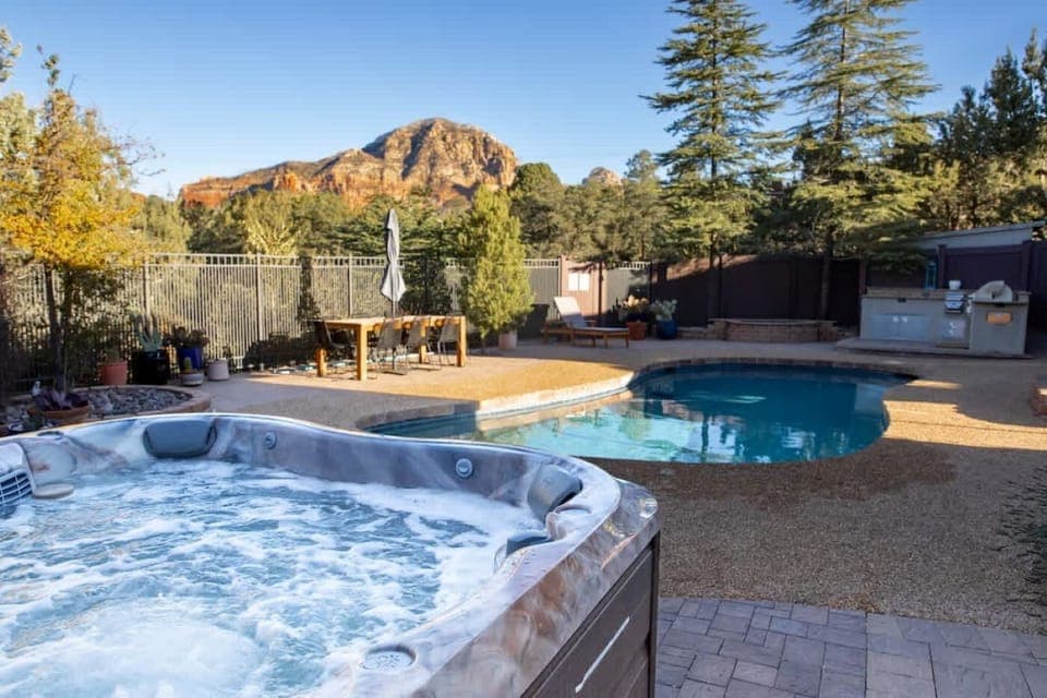 Relax & unwind in a luxurious Jacuzzi hot tub.
