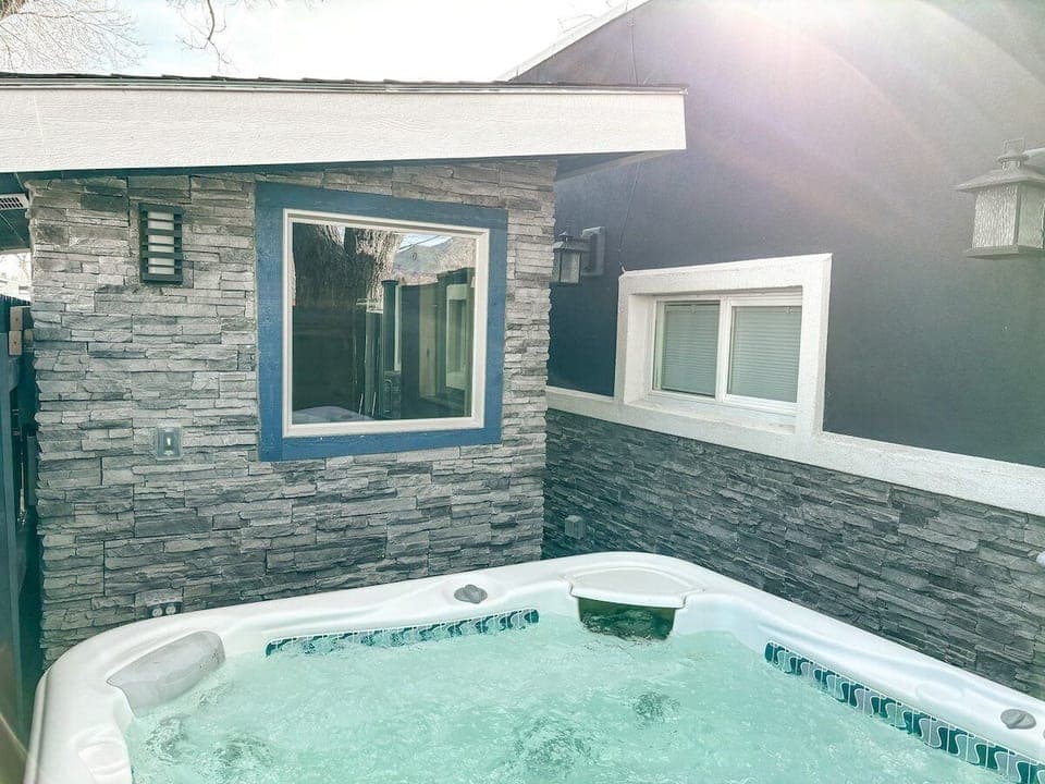 Enjoy the hot tub—perfect for relaxing after a day of exploring.