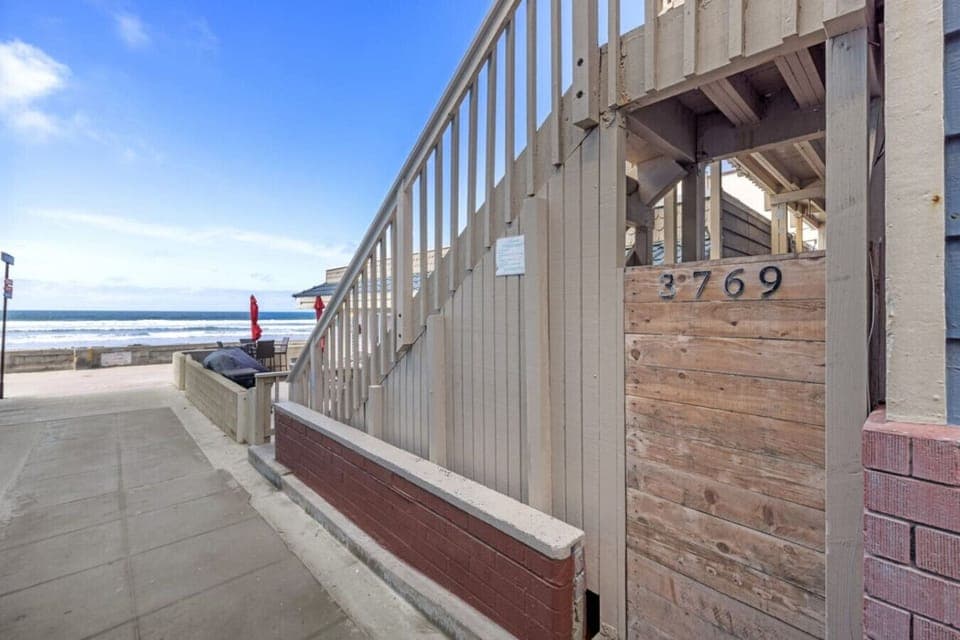 Beachfront property entrance