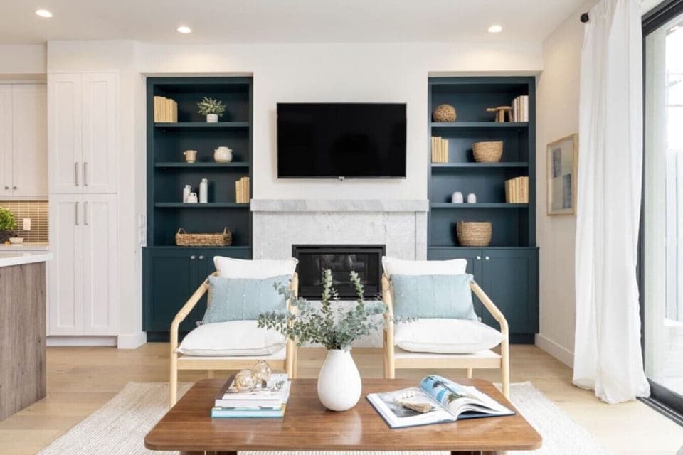 Stylish contemporary interiors with a coastal feel.