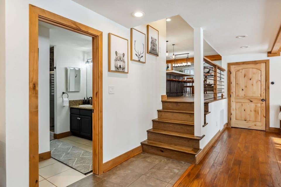 Stairway leading to the second floor