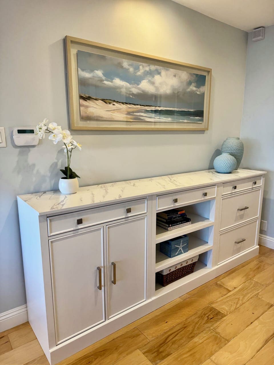 Cabinet with kitchen utensils