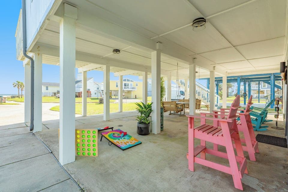 Play a game of cornhole after a day at the beach