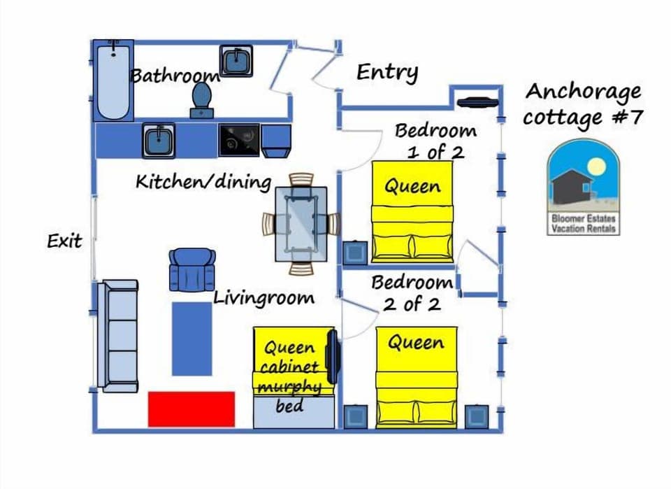 Anchorage Cottage #7 floor plan