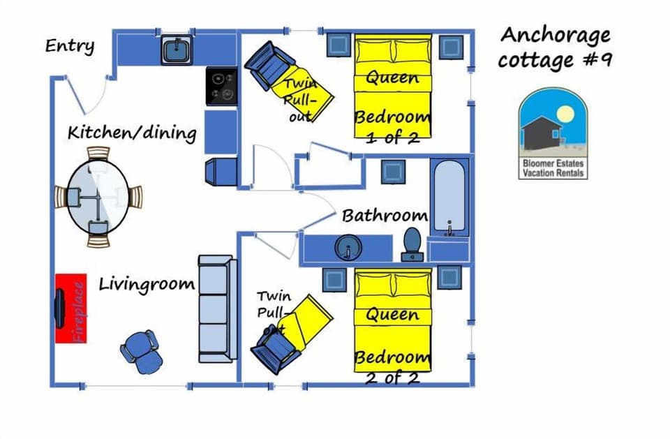 Anchorage Cottage #9 floor plan