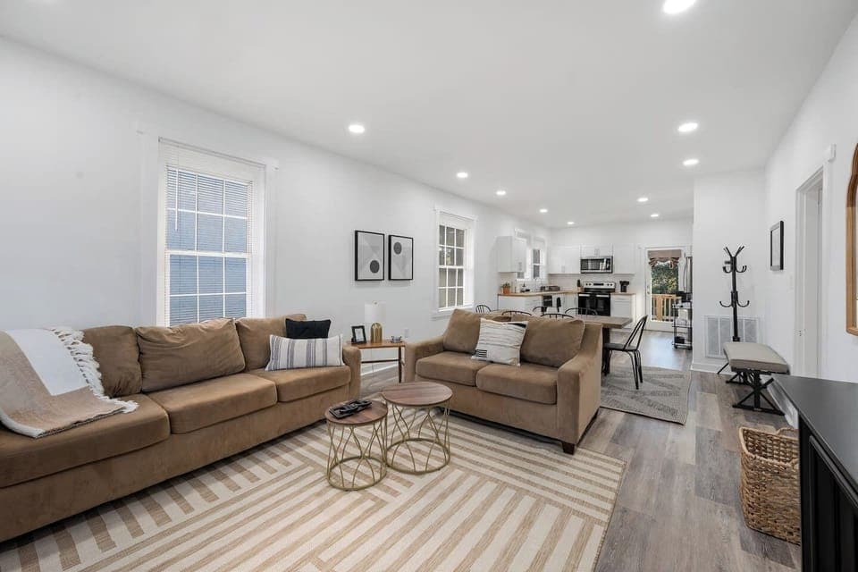 Large open living area with plenty of natural light!